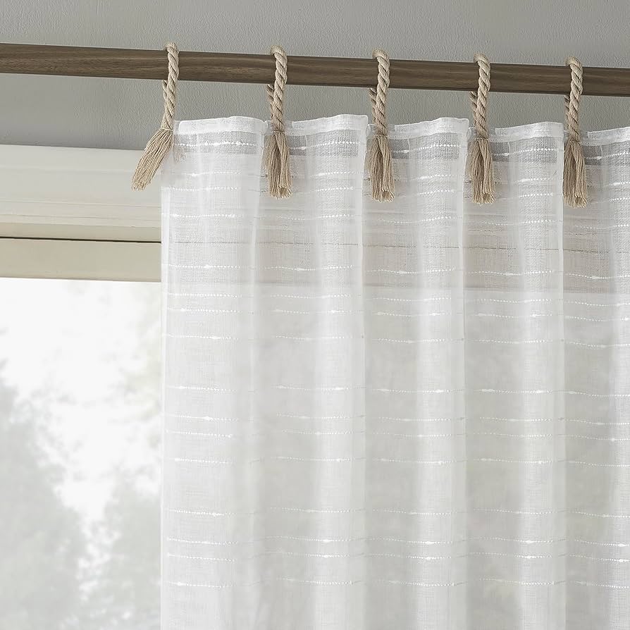 リネン　タイトップカーテン　ホワイト リネンタイトップカーテンホワイト